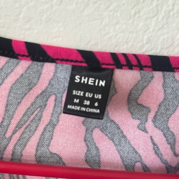 Pink Zebra A-Line Dress - Picture 3 of 4